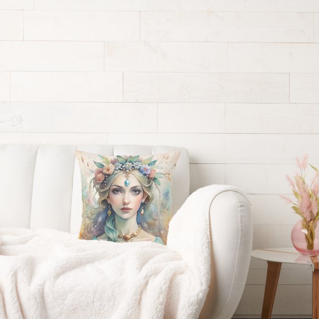 Reine Coussin de peinture à l'eau éthérée (Canapé)