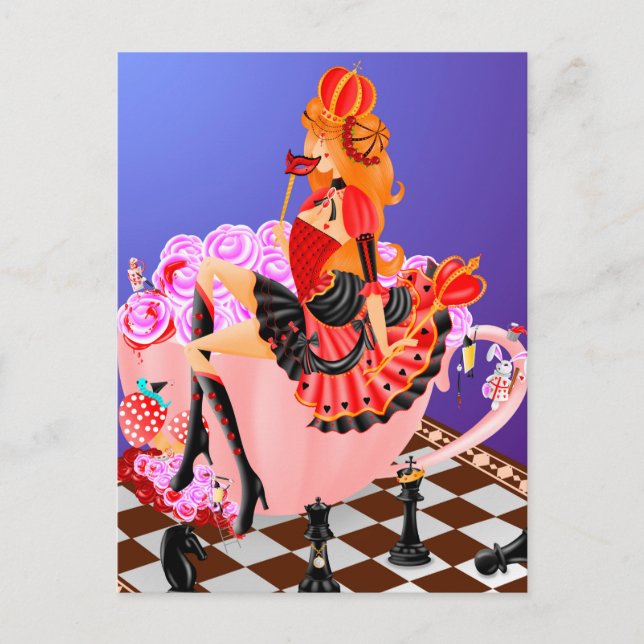 Reine dans une tasse à thé   Carte postale (Devant)