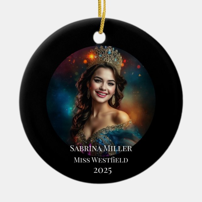 Reine de beauté Ornement de Noël (Devant)