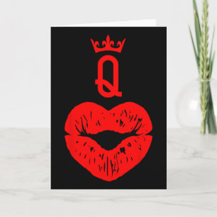 Reine de cœur carte lèvres de la Saint-Valentin. B