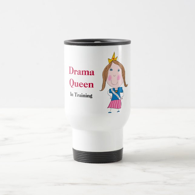 Reine de drame dans la tasse de voyage de (Centre)