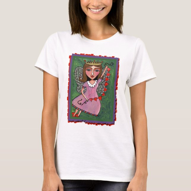 Reine de fée de coeurs - T-shirt de dames (Devant)