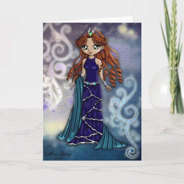 Reine de la carte de voeux de pègre (Devant)