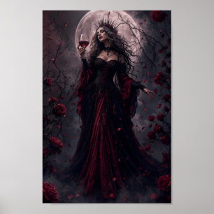 Reine de la Lune Cramoisi Affiche de Fantastique G