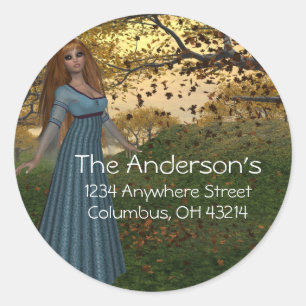 Reine de la saison d'automne - Stickers d'adresse 