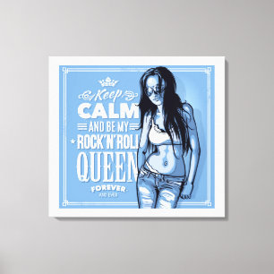 Reine de Rock & Roll Toile tendue imprimée