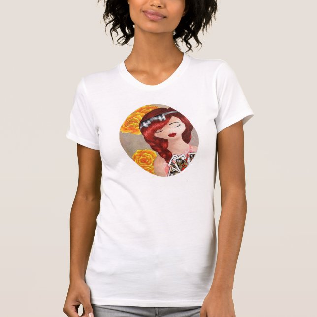 Reine de T-shirt de coeurs (Devant)