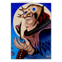 "Reine des coeurs "+ Carte d'art