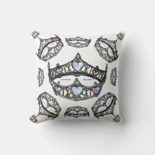 Reine des Coeurs Couronnes d'argent Tiaras coussin