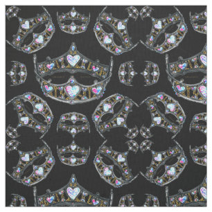 Reine des Coeurs Couronnes d'argent Tiaras tissu n