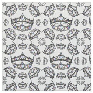 Reine des Coeurs Couronnes d'argent Tissu blanc Ti