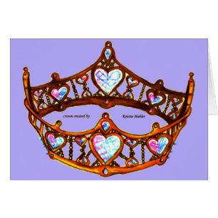 Reine des Coeurs Gold Couronne Tiara carte périwin