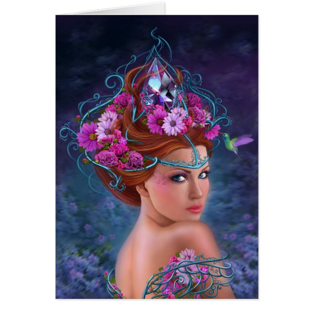 Reine des fleurs de carte (Devant)
