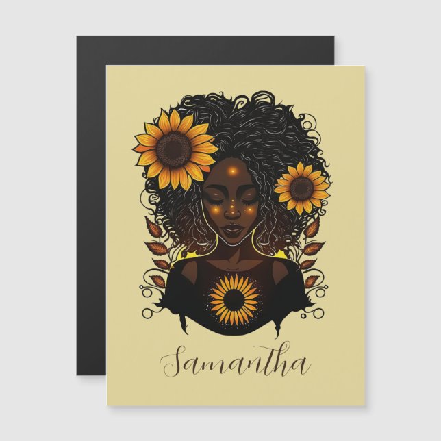 Reine des tournesols Afro femme (Devant / Derrière)