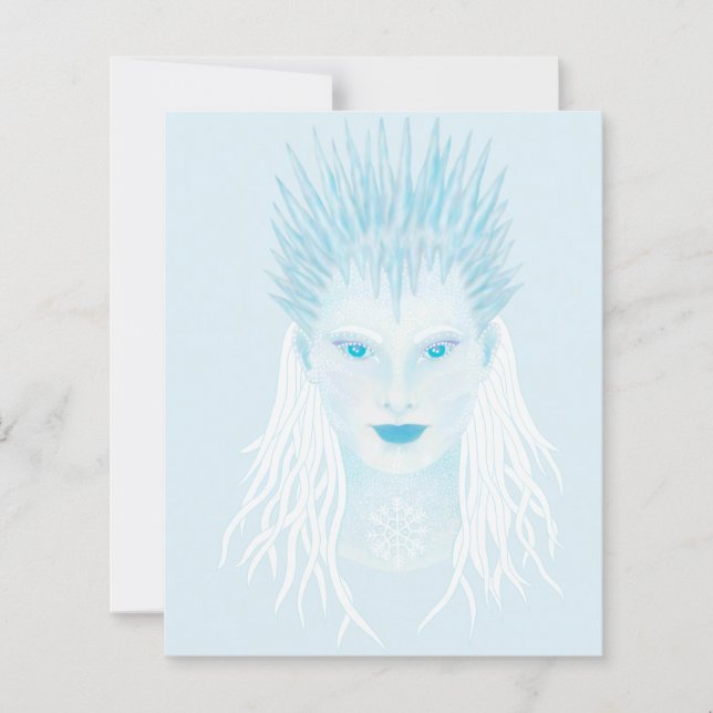 Reine d'hiver glacée bleue avec couronne glacée (Devant)