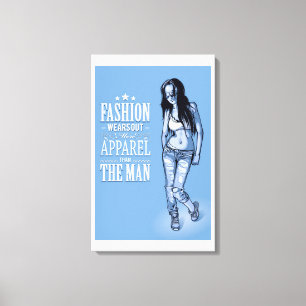 Reine du Rock & Roll Impression sur toile tendue