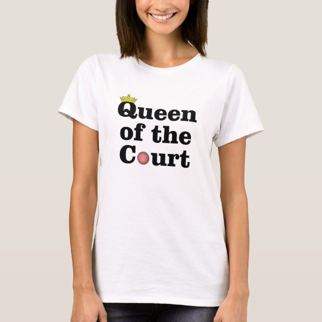 Reine du T-shirt de tennis de cour (Devant)