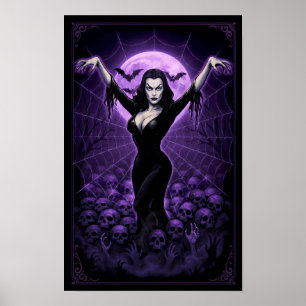 Reine du Web – Affiche gothique de vampire
