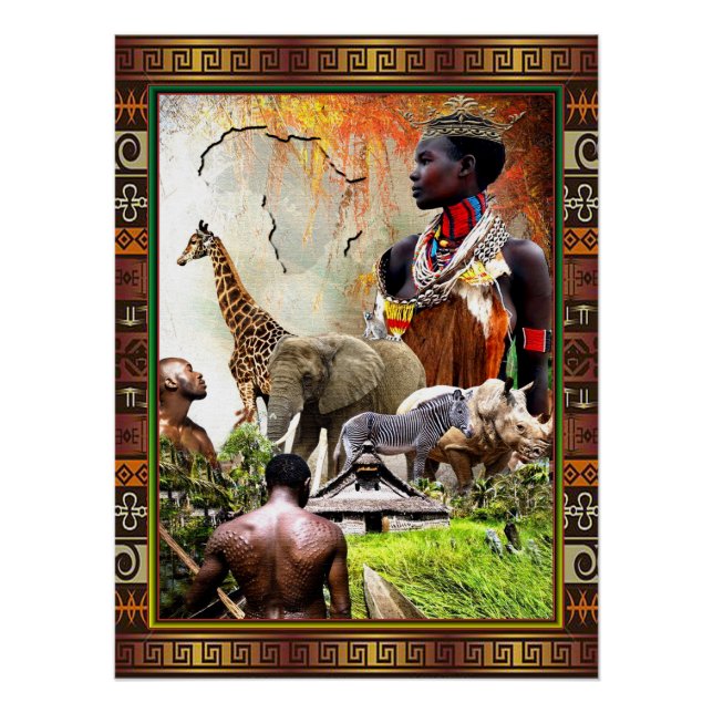 Reine femme • Affiche afrocentrique (Devant)