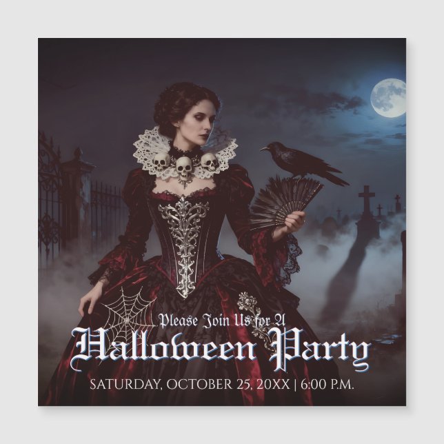 Reine gothique dans le cimetière Lune (Devant)