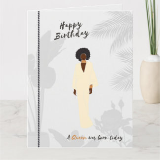 Reine noire | Carte de voeux d'anniversaire