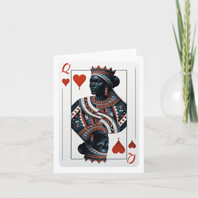 Reine Noire De Cartes À Jouer De Cartes De Coeur J (Devant)
