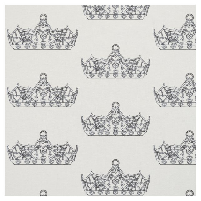 reine noire et blanche de tissu de diadème de (Échantillon)