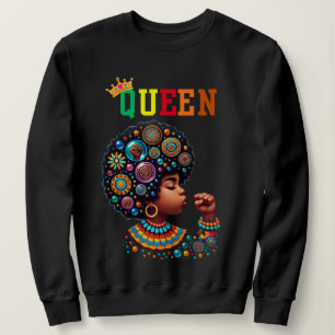 Reine nubienne : sweatshirt des femmes Sharp