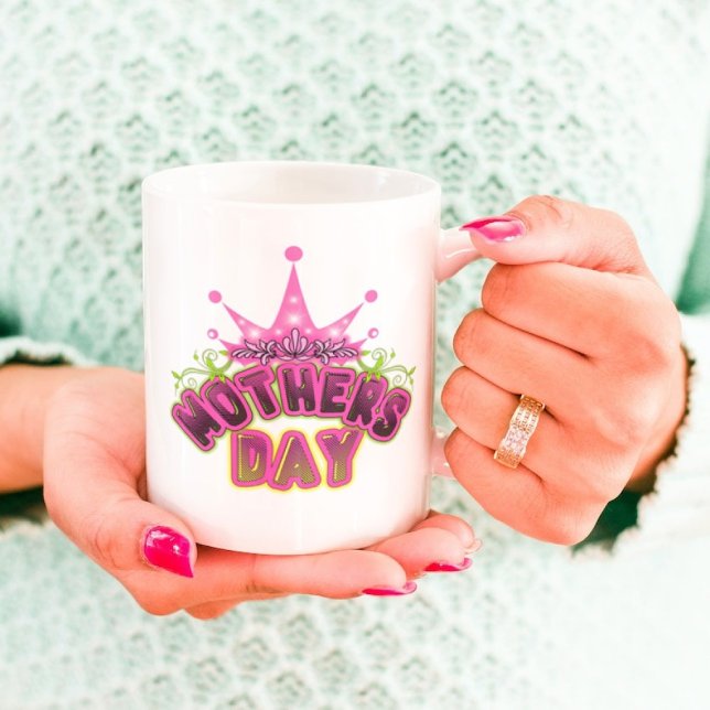 Reine rose Happy mamans day Mug (Créateur téléchargé)