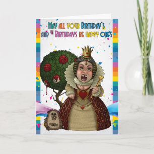 Reine rouge, carte d'anniversaire du pays des