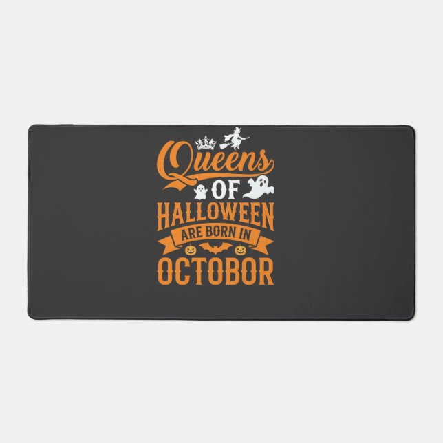 Reines d'Halloween Nées en Octobre Typographie Vin (Recto)
