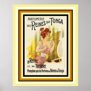 Reines Du Tonga Parfum French Ad Poster 16 x 20