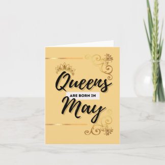 Reines nées en mai Bonne carte d'anniversaire