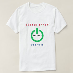 Réinitialiser le bouton T-Shirt Redémarrer - Texte