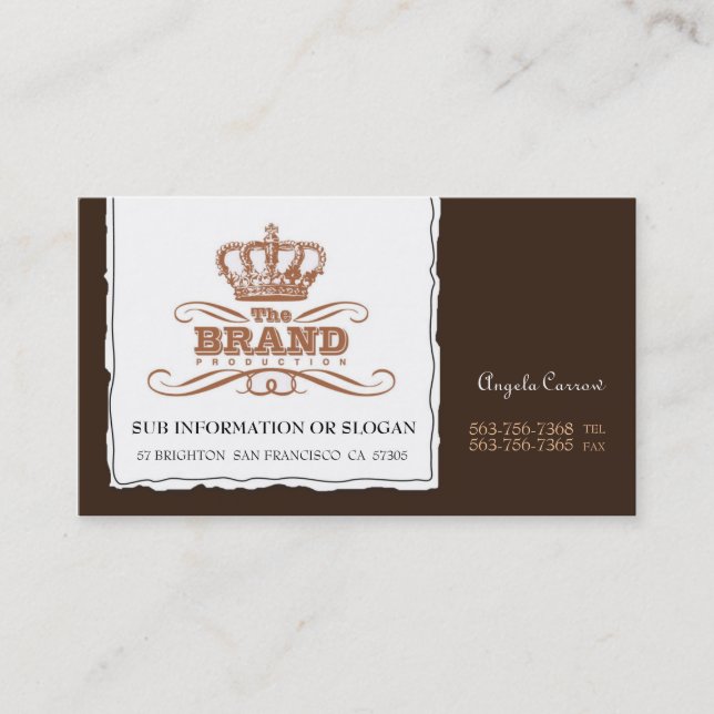 Réinventer les Cartes de visite Brown (Devant)