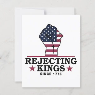Rejeter les rois depuis 1776 4 juillet anti-Trump