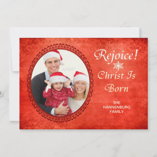 Rejoice Christ est né Christian Photo personnalisé