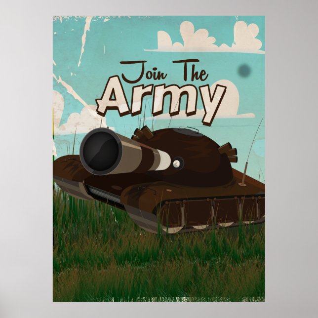 Rejoignez l'armée Affiche Vintage (Devant)