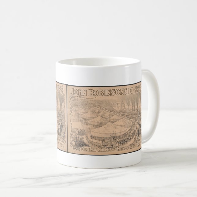 Rejoignez le cirque ! Mug de café en verre dépoli (Devant droit)