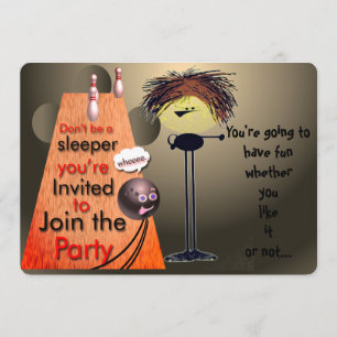 Rejoignez le invitation de bowling de la fête