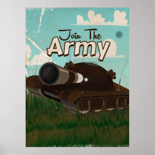 Rejoignez le Poster vintage de l'Armée de terre