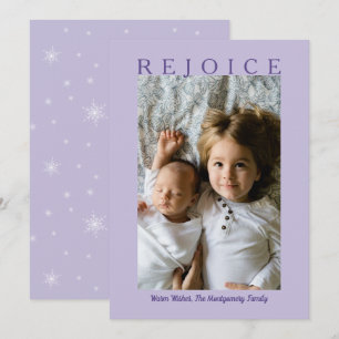 Réjouissez-vous Carte de Noël personnalisée avec p