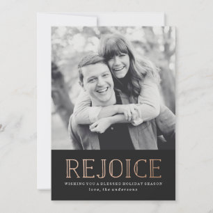 Réjouissez-vous Carte de vœux photo de vacances