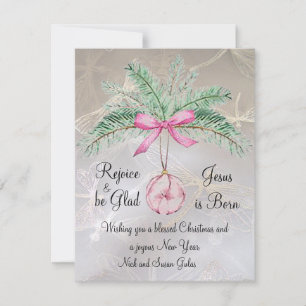 Réjouissez-vous et soyez heureux Carte de Noël Pla