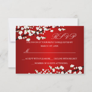 Relance RSVP Rouge Fleur de Cerisier