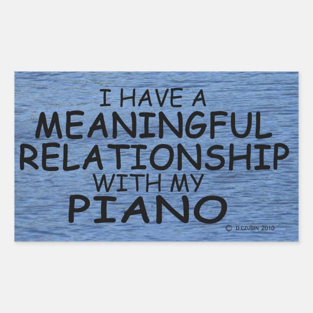 Relation significative Piano Sticker Rectangulaire (Devant)