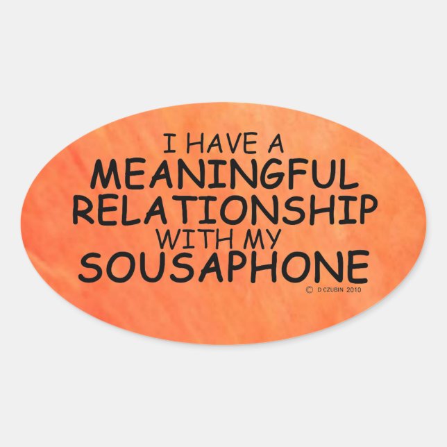 Relation significative Sousaphone Oval Sticker (Devant)