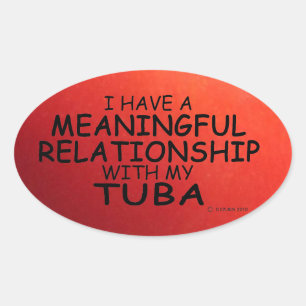Relation significative Tuba Oval Sticker