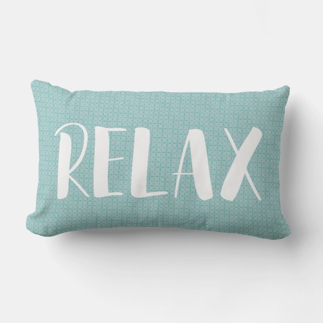 Relax Beach House Seafoam Green Lumbar Coussin (Recto)