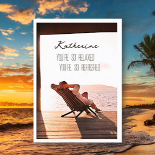 Relax ! Carte de voeux de retraite personnalisée